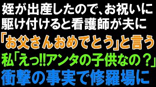 【スカッとする話】姪が出産したので、お祝いに駆け付けると看護師が夫に「お父さんおめでとう」と言う!!私「えっ!!アンタの子供なの？」衝撃の事実で修羅場に