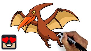 How To Draw A Pteranodon | Prehistoric Dinosaur || Step By Step Tutorial