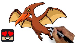 How To Draw A Pteranodon | Beginner Drawing Tutorial (Step-by-Step)