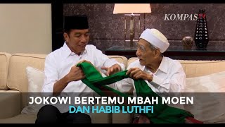 Jokowi Bertemu Habib Luthfi dan Mbah Moen