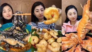 Eating Big Squid Shrimp 🐙🐙🦞🦞 #35 Food Cooking #squid🐙🐙, shrimp 🦐🦐, Oyster 🦪🦪 #mukbang #squid #shrimp