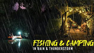 2 Days Camping & Fishing : Unexpected Thunderstorm & Rain