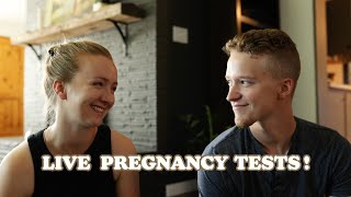 🥹 Finding out we're pregnant!!! | LIVE pregnancy tests