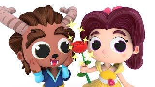 Princess Belle’s offers a romantic rose to Beast!   | Increditales | Funny Animation for kids