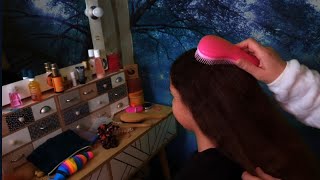 Asmr Français en Soft-spoken et en chuchoté, je brosse et coiffe les cheveux de Maelys ❤️