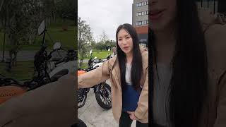 CL250の試乗テストにてバイク女子として、7期生本川マーサがデビューぅ