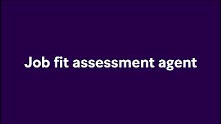Build an AI Agent for job fit assessment