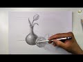 object apple tulip flower pot still life drawing easy step by step with pencil shading youtube video