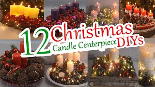 Christmas Candle Decorations Ideas - DIY Pine Cone Christmas Candles