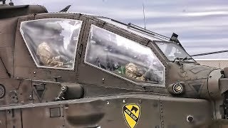 Apache Attack Helicopters Takeoff • 1st Air Cav