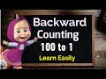 Reverse counting 100 to 1, with spelling, Backward counting 100 to 1, Back counting, ulti ginti