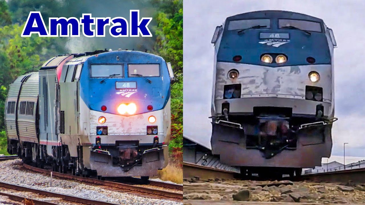 Amtrak Silver Meteor Runs Over Camera On Bouncy Track! - YouTube