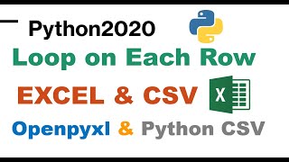 5- Python How to Loop Through Excel Rows and CSV Rows| Python Excel Automation | Python Openpyxl