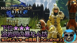 溶岩同の暴れん坊【アンジャナフ】50代ハンターのソロクリアチャレンジ【MH RISE】