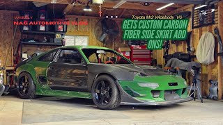 Toyota MR2 Widebody V6 Gets Custom Carbon Fiber Side Skirt Add-Ons | Nasty Addiction Garage