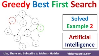 #2. Greedy best first search algorithm Solved Example in Artificial Intelligence by Mahesh Huddar