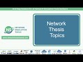 Network Thesis Topics | Network PhD Thesis Topics