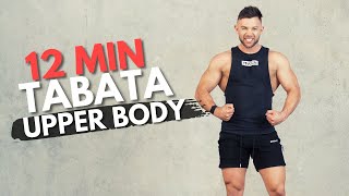 BRUTAL 12 Min TABATA Workout - Upper Body Workout (with dumbbells)