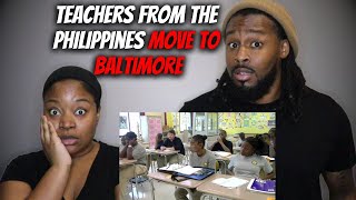 🇵🇭 American Couple Reacts "Filipino Teacher SHOCKED When She Lands In Baltimore,MD USA"