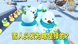 迷你世界：冰原版本7，雪人头发是绿的？找冰山雪莲和冬温花方法