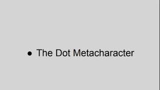 Python Dot Metacharacters
