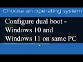 How to configure dual boot with Windows 10 and Windows 11