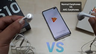 Normal Earphones VS AKG Earphones | Samsung AKG Earphones VS Samsung Normal Earphones