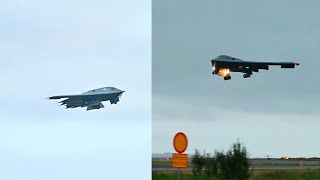 Bomber Task Force: B-2 Spirit stealth bomber takeoff in Iceland B-Roll