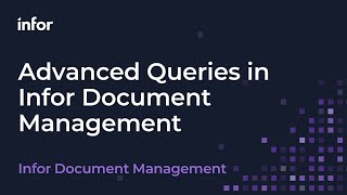 XQuery in Infor Document Management (IDM)