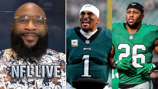 NFL LIVE | With Sauqon Barkley, Eagles don’t need Jalen Hurts to win Super Bowl - Marcus Spears