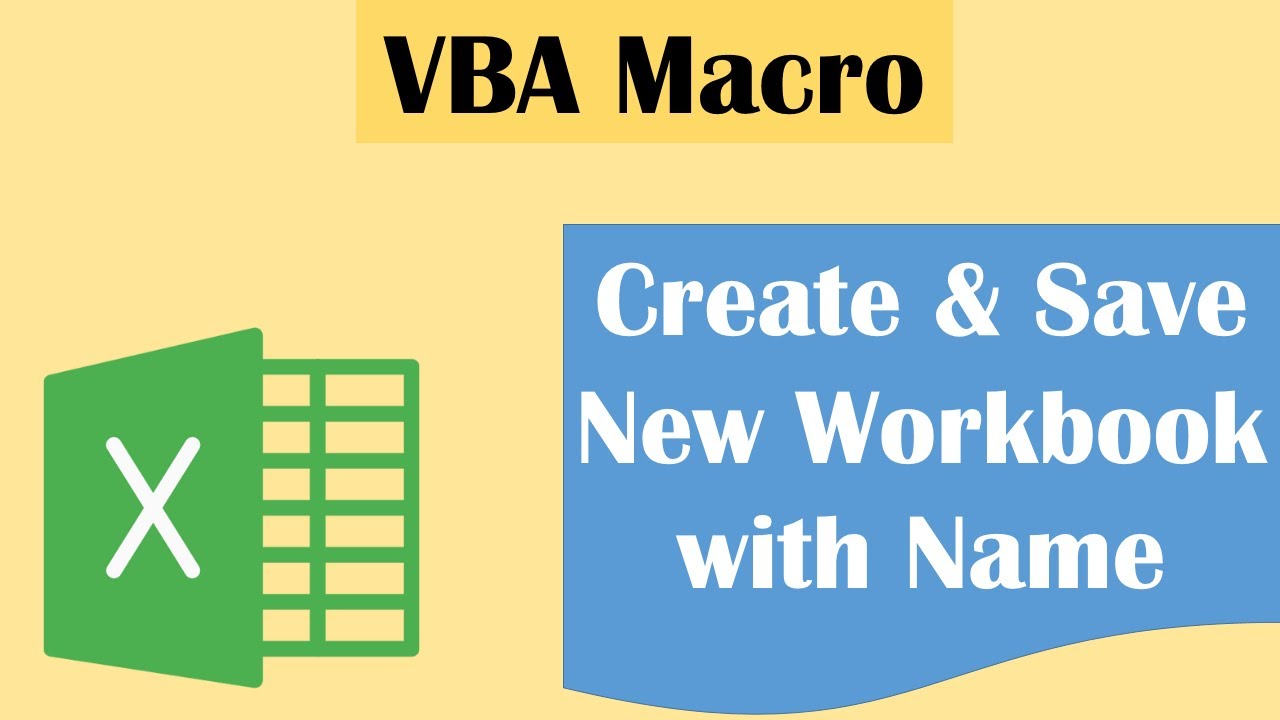 Excel VBA Create New Workbook And Name It (In Hindi) - YouTube