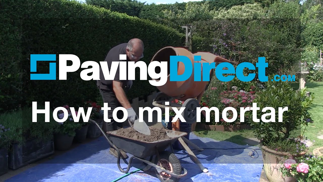 How To Mix Mortar For Patio Paving - YouTube