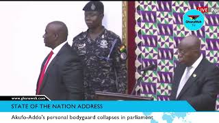 Akufo-Addo's personal bodyguard collapses in parliament