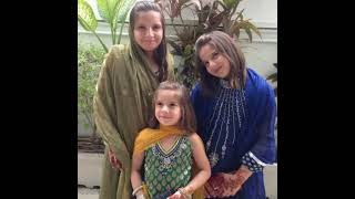 shahid afridi with daughters#ansha#aqsa