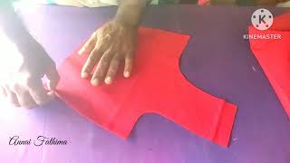 Perfect Center Gap blouse cutting in Telugu