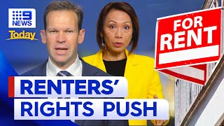 Major plan in works to strengthen the rights of Aussie renters | 9 News Australia