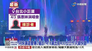 張惠妹4/3演唱會傳2人確診 匡列前後排40人│中視新聞 20220408