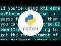 Python xml ElementTree from a string source?