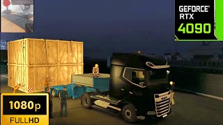 Euro Truck Simulator 2,At night we went to Esbjerg with super heavy cargo with DAF,GamingStarChannel