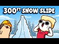 I Built a 300 Foot Snow Slide in my Backyard!