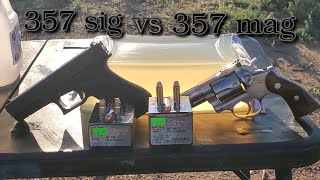 357 sig VS 357 mag hornady critical duty in ballistics gel