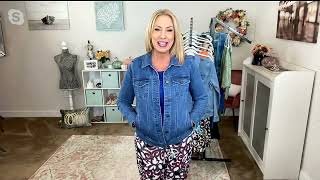 Susan Graver Denim Jacket with Printed Lining on QVC