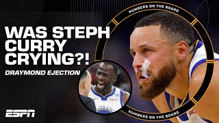 Was Steph Curry CRYING? 😳 DRAYMOND GREEN EJECTION REACTION 👀 | Numbers on the Board