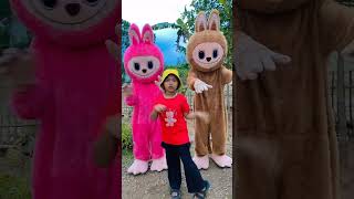 Dance apt bareng labubu pink dan labubu coklat