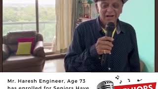 India's first online singing contest for senior citizens | Participant - Mr. Haresh Engineer