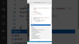 #4 -Write a program to find the factorial of a number | Python | Praveen Kumar