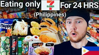 24 Hours Eating Only 7-Eleven Food in the Philippines