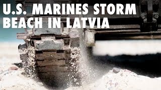 U.S. 🇺🇸 Marines storm beach in Latvia 🇱🇻