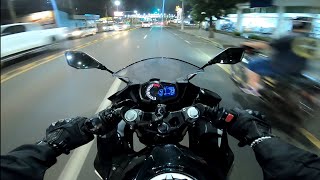 Night Ride - Ninja 400 (Pure Exhaust Sound - Yoshimura db/ OUT) [1080p]