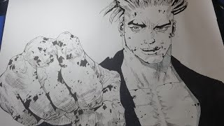 Drawing Ken Kitano |sun_ken rock| part 1|